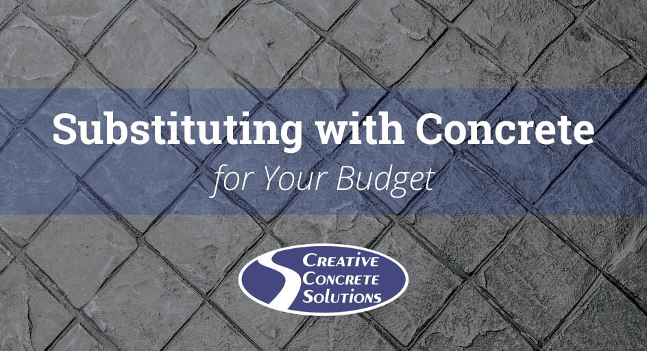 Substituting with concrete can be an excellent idea to replace some expensive construction and decorative materials.