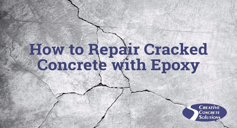 Repair cracked concrete with epoxy.